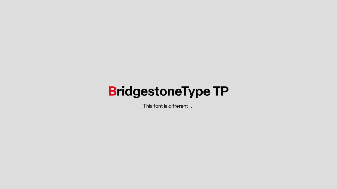 bridgestone_typeface