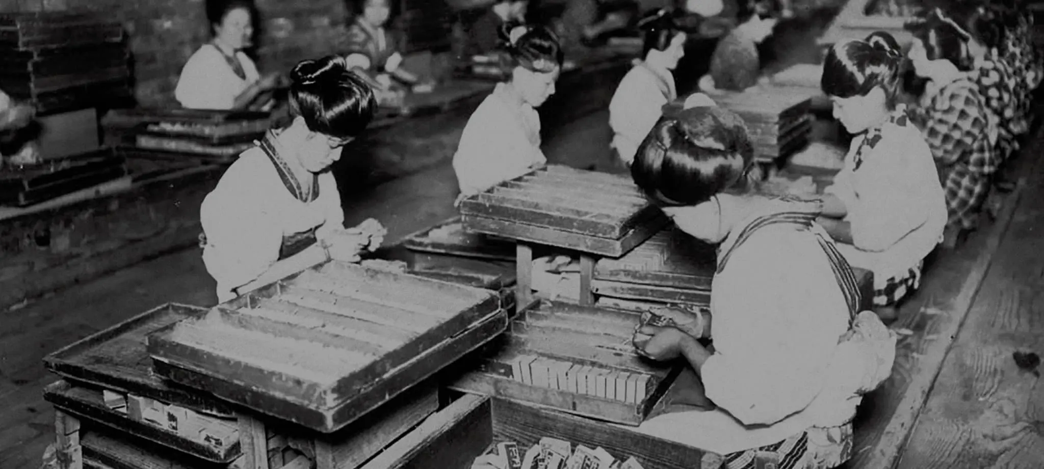 過去のマッチ製造の様子
