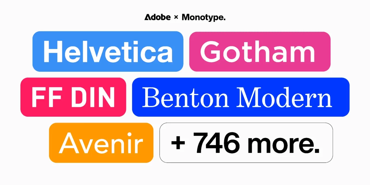 Monotype、Adobeとの協力拡大を発表｜HelveticaやAvenirなど750種以上のフォントがCreative Cloudに追加
