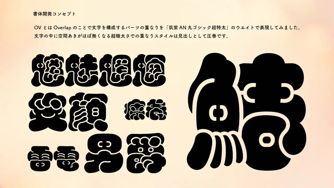 Monotype、新書体「筑紫AN丸ゴOV-U」リリース|重なりからの脱却をテーマにしたレトロモダンフォント誕生